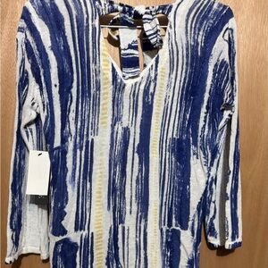 NWT Blue/White Striped Sweater 
Perfect for a light cover up on a spring day.